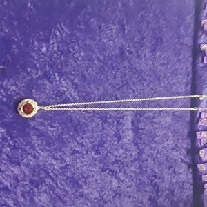 Garnet red pendant NWOT